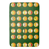 Donkergroene emoji badmat badmat (Voorkant Verticaal)
