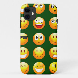 donkergroene emoji Case-Mate iPhone case