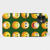 donkergroene emoji Case-Mate iPhone case (Achterkant (horizontaal))