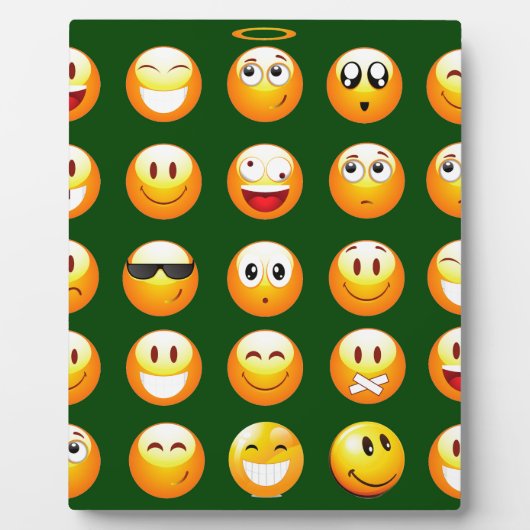 donkergroene emoji fotoplaat (Voorkant)