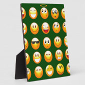 donkergroene emoji fotoplaat (Zijkant)