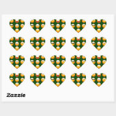 donkergroene emoji hart sticker (Vel)