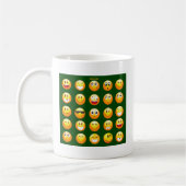 donkergroene emoji koffiemok (Links)