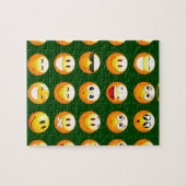 donkergroene emoji legpuzzel (Horizontaal)