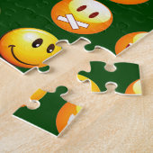 donkergroene emoji legpuzzel (Zijkant)