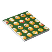 donkergroene emoji notitieblok (Schuin)