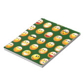 donkergroene emoji notitieblok (Linkerzijde)