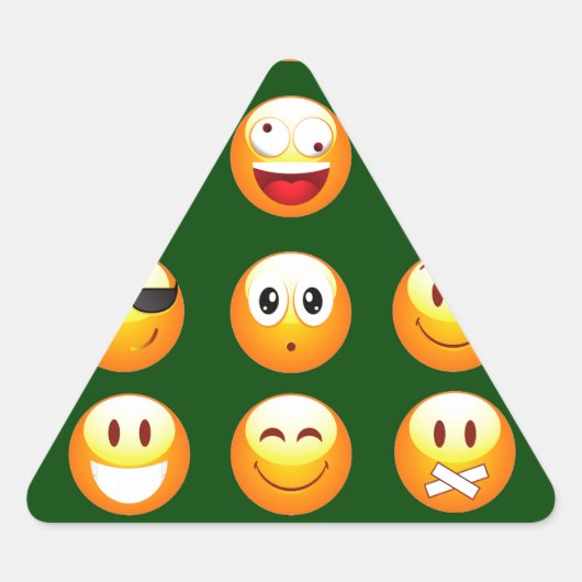 donkergroene emoji sticker (Voorkant)