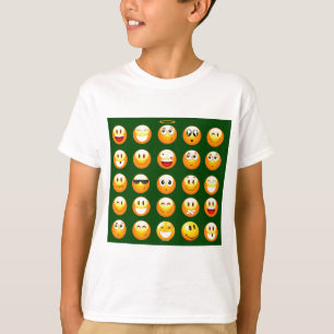 donkergroene emoji t-shirt