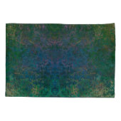 Donkergroene en blauwe alcoholinkt Abstract Kussensloop (Achterkant)