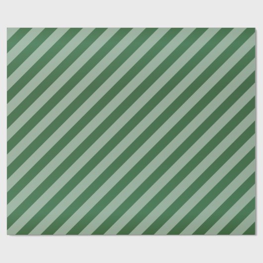 Donkergroene en diagonale strepen cadeaupapier (Vlak)