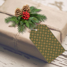 Donkergroene en gouden Stippen en cirkels