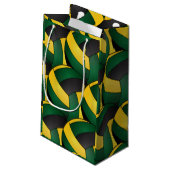 Donkergroene en goudvolleyballen klein cadeauzakje (Achterkant Gekanteld)