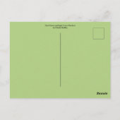 Donkergroene en lichtgroene cheques briefkaart (Achterkant)