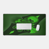 Donkergroene en Limoen wervelgolf Bureaumat (Keyboard & Muis)