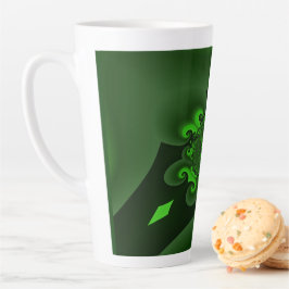 Donkergroene en Limoen wervelgolf Latte Mok