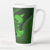 Donkergroene en Limoen wervelgolf Latte Mok (Rechts)