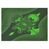 Donkergroene en Limoen wervelgolf Tafelkleed (Voorkant (Horizontaal))