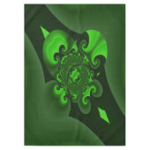 Donkergroene en Limoen wervelgolf Tafelkleed (Voorkant)