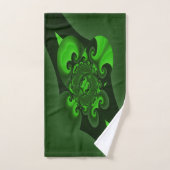 Donkergroene en limoenspiraalgolf bad handdoek (Handdoek)