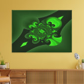 Donkergroene en limoenspiraalgolf canvasprint canvas afdruk (Insitu (Woonkamer))
