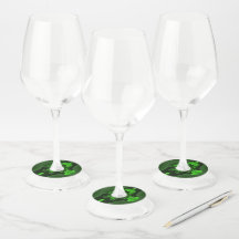 Donkergroene en limoenspiraalgolf