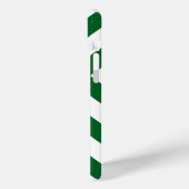 Donkergroene en witte Chevrons Case-Mate iPhone Case (Achterkant / Links)