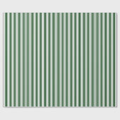 Donkergroene en witte snoepjes strepen cadeaupapier (Vlak)