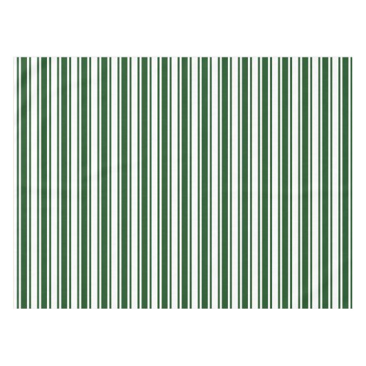 Donkergroene en witte snoepjes strepen tafelkleed (Voorkant (Horizontaal))