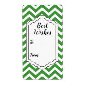 Donkergroene en witte Sticker Label (Voorkant)