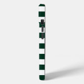 Donkergroene en witte strepen Case-Mate iPhone case (Achterkant / Links)