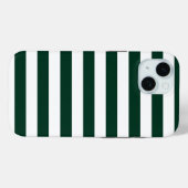 Donkergroene en witte strepen Case-Mate iPhone case (Achterkant (horizontaal))