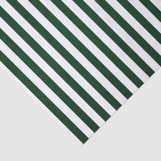Donkergroene en Witte Strepen Tissuepapier (Detail)