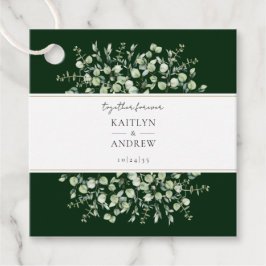 Donkergroene Eucalyptus Samen Voor Altijd Trouwtag Bedankjes Labels