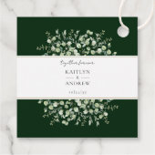 Donkergroene Eucalyptus Samen Voor Altijd Trouwtag Bedankjes Labels (Achterkant)