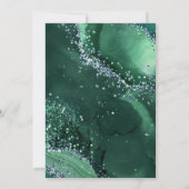 Donkergroene faux Glitter Agate Birthday Kaart (Achterkant)