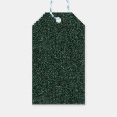 Donkergroene faux glitter cadeaulabel (Voorkant)