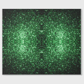 Donkergroene faux glitter sparken cadeaupapier (Vlak)