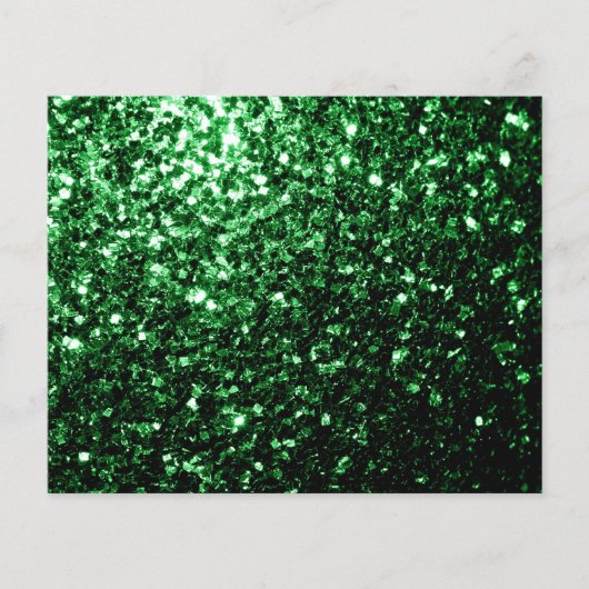 Donkergroene faux glitter sparken flyer (Voorkant)
