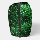 Donkergroene faux glitter sparken toilettasje (Rechts)