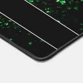 Donkergroene faux glitter sparkles Monogram Bureaumat (Hoek)