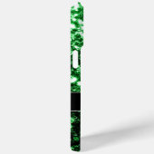 Donkergroene faux glitter sparkles Monogram Case-Mate iPhone Case (Achterkant / Rechts)