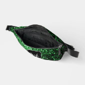 Donkergroene faux glitter sparkles Monogram Heuptasje (Open)