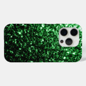 Donkergroene faux glitter sprankelt bling Case-Mate iPhone case (Achterkant (horizontaal))
