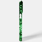 Donkergroene faux glitters sprankelen Jouw tekst Case-Mate iPhone Case (Achterkant / Rechts)