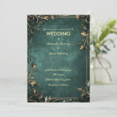 Donkergroene gemarmerde achtergrond, roestige rand kaart (Staand voorkant)