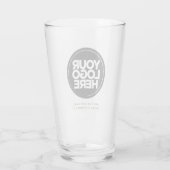 Donkergroene gepersonaliseerde Logo en tekst bierg Glas (Achterkant)