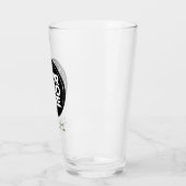Donkergroene gepersonaliseerde Logo en tekst bierg Glas (Links)