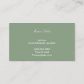 Donkergroene glitter Silver waterverf Visitekaartj Visitekaartje (Achterkant)