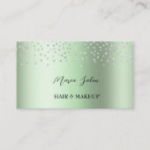 Donkergroene glitter Silver waterverf Visitekaartj Visitekaartje (Voorkant)